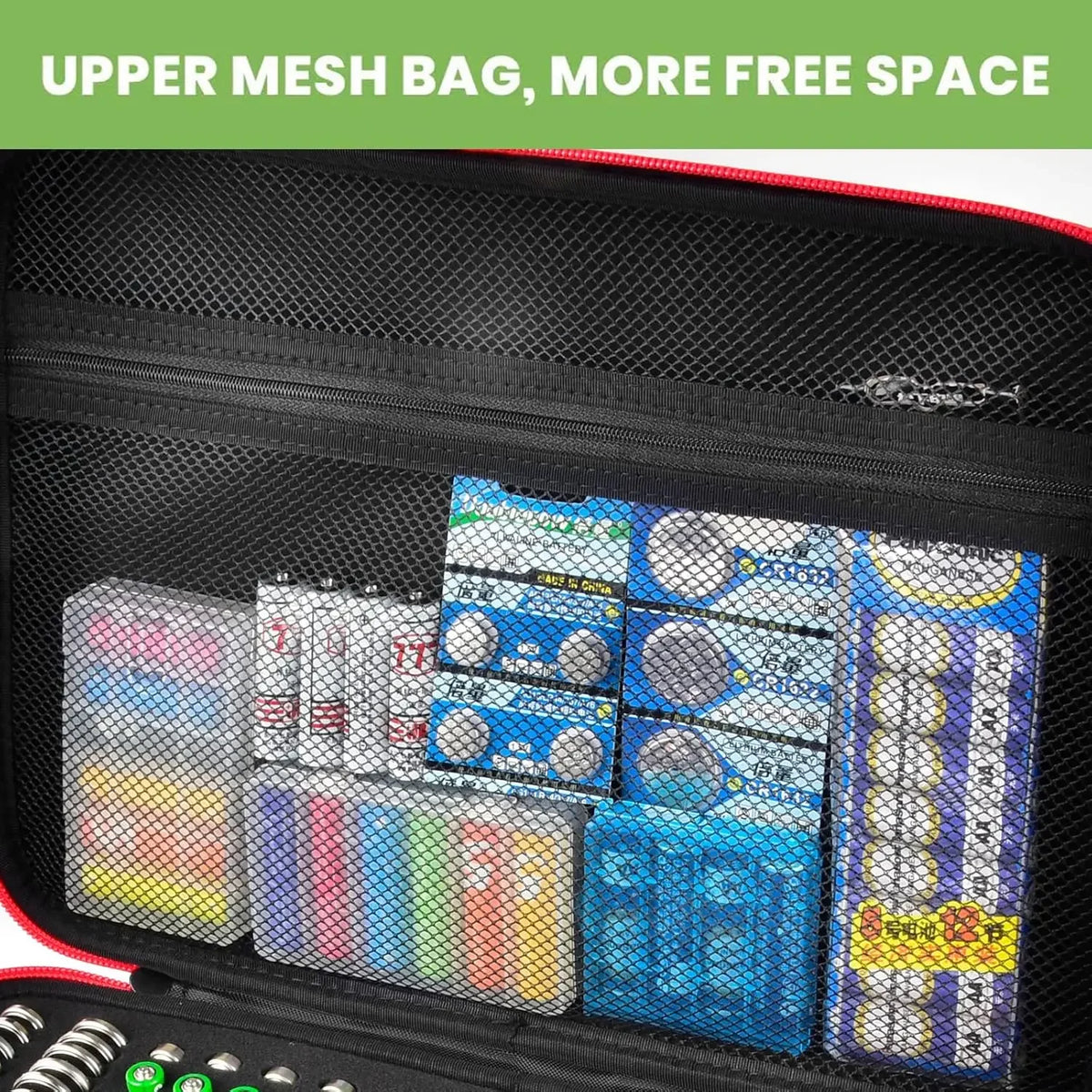 Battery Organizer Bag with BT-168 Tester – Holds 225 Batteries Battery Storage Organizer Babs