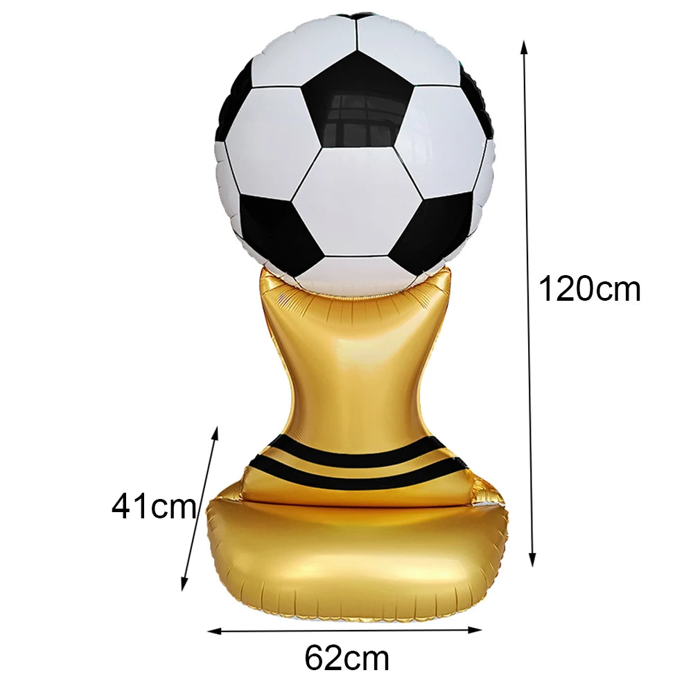 Boy's 8th Birthday Soccer Foil Balloons Party Set