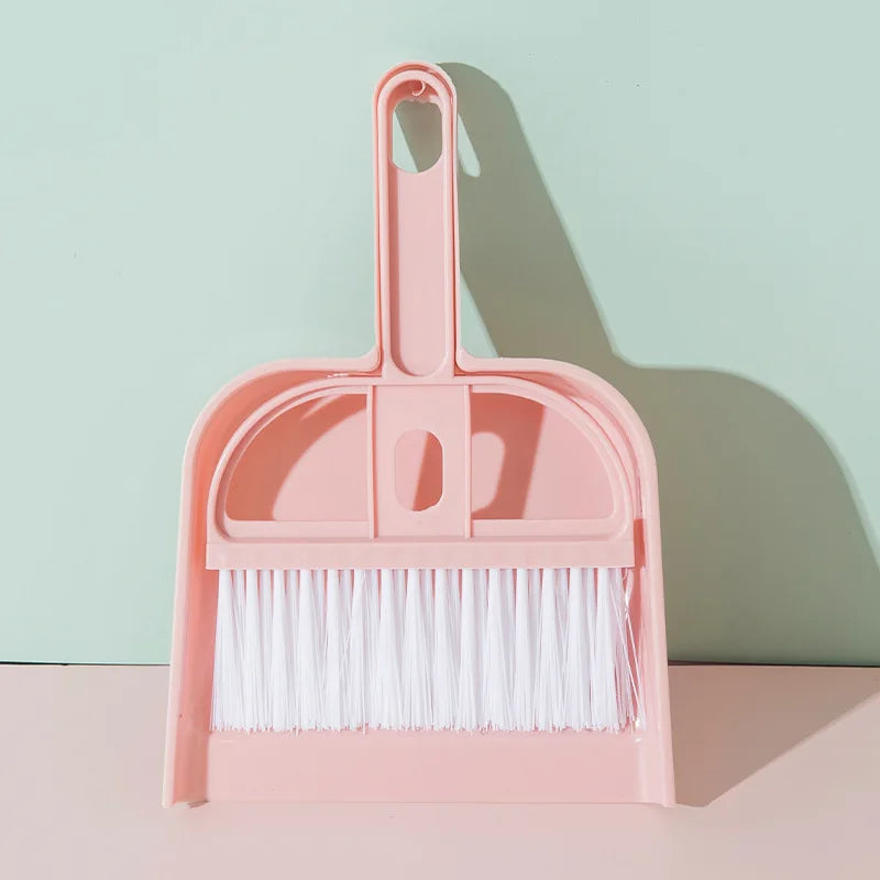 Candy-Colored Pet Broom & Dustpan Set – Mini Poop Scooper Pet Cleaning Set Babs pink