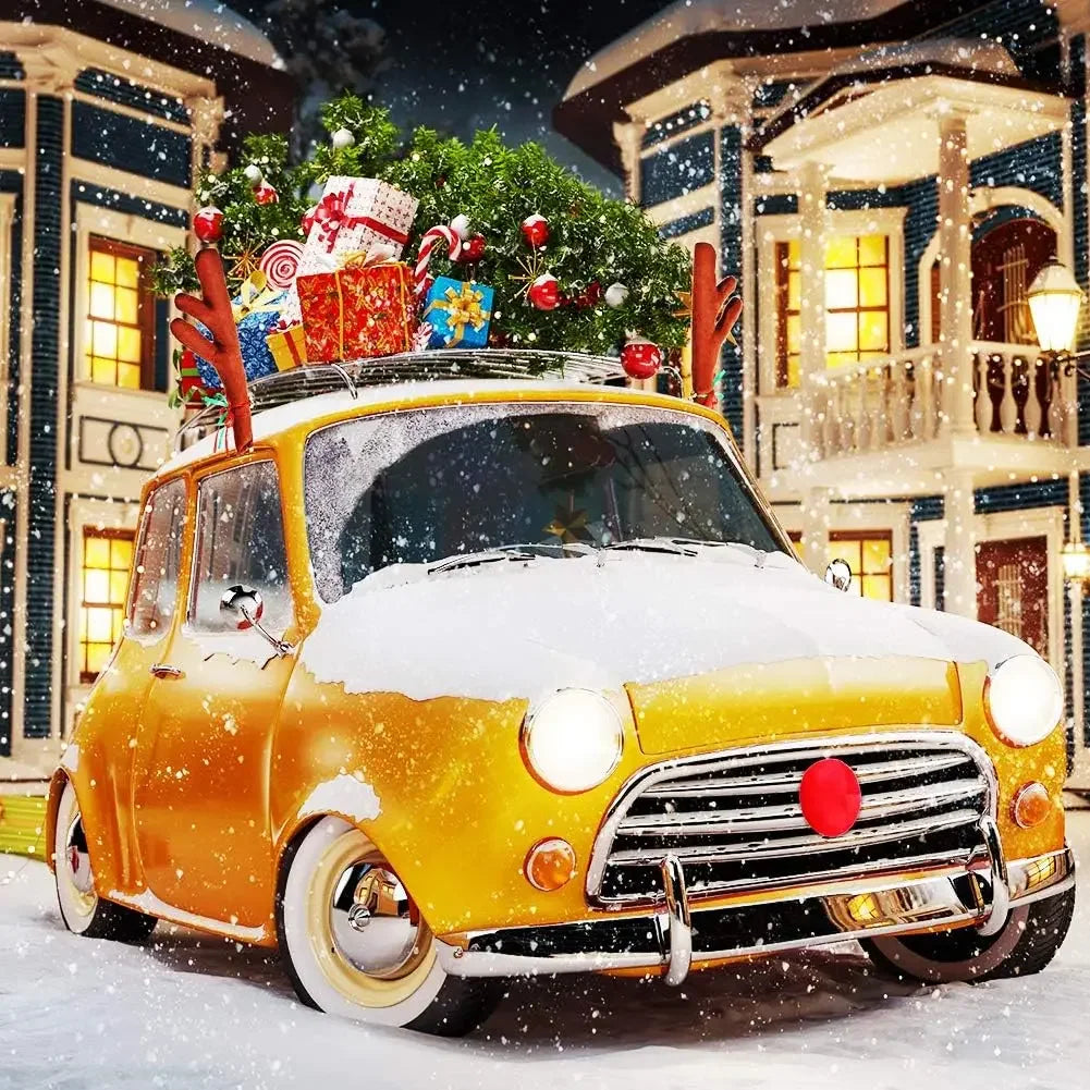 Christmas Reindeer Car Costume – Antlers & Nose Decoration Kit Car Holiday Decoration Babs