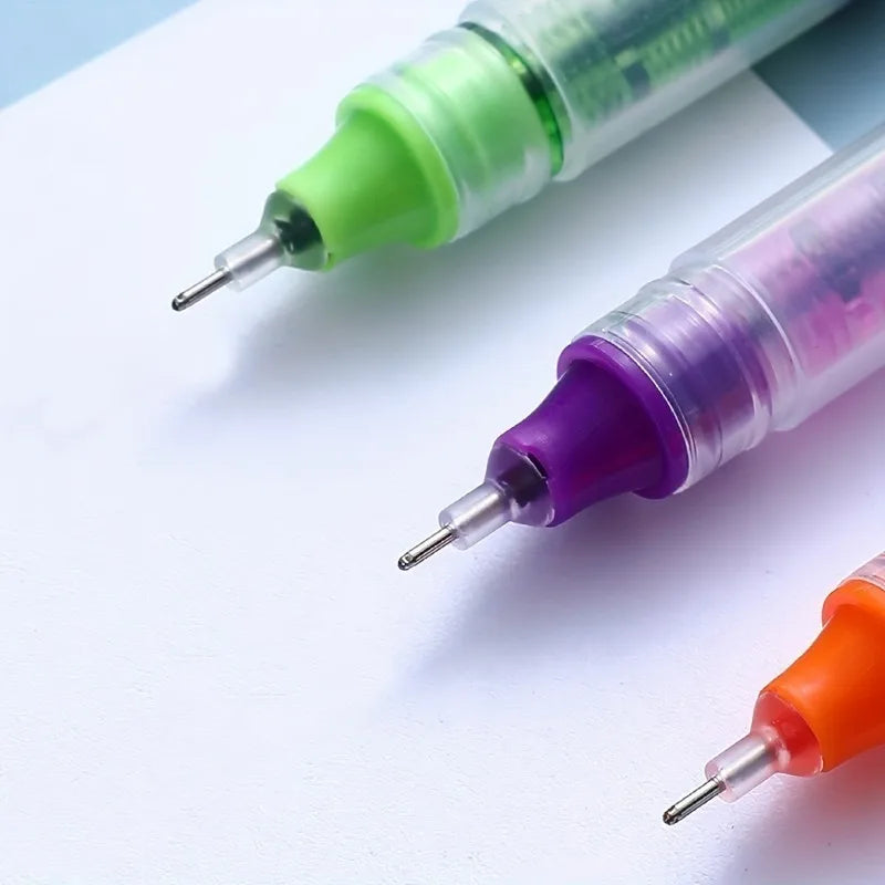 17-Pc Liquid Ink Rollerball Pens Set | 0.5mm Quick-Dry Needle Tip Rollerball Pen Set Babs