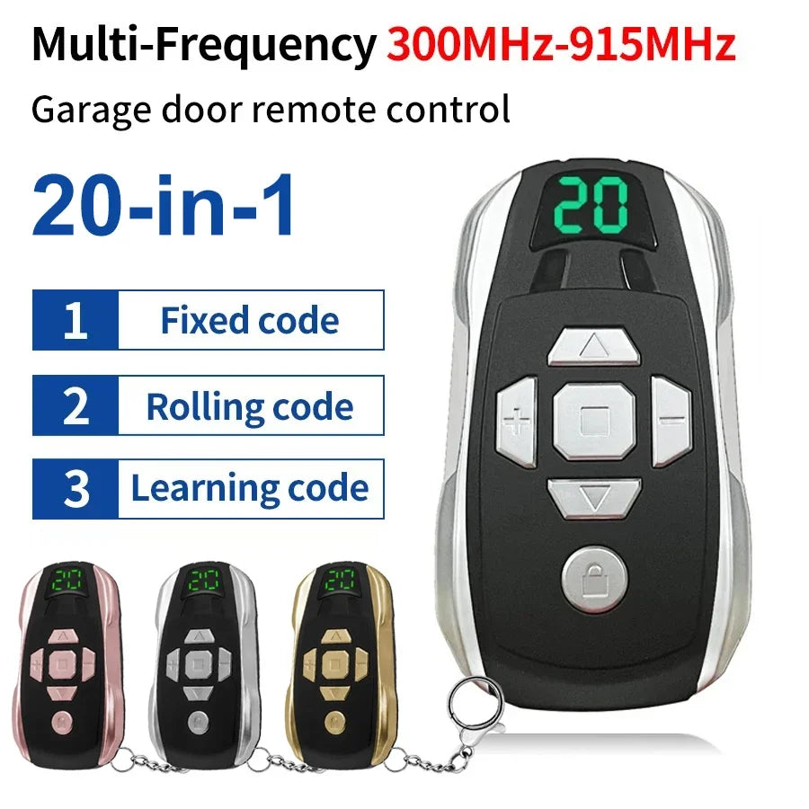 20-Channel Rechargeable Garage Door Remote Duplicator 300-915MHz Remote Duplicator Babs