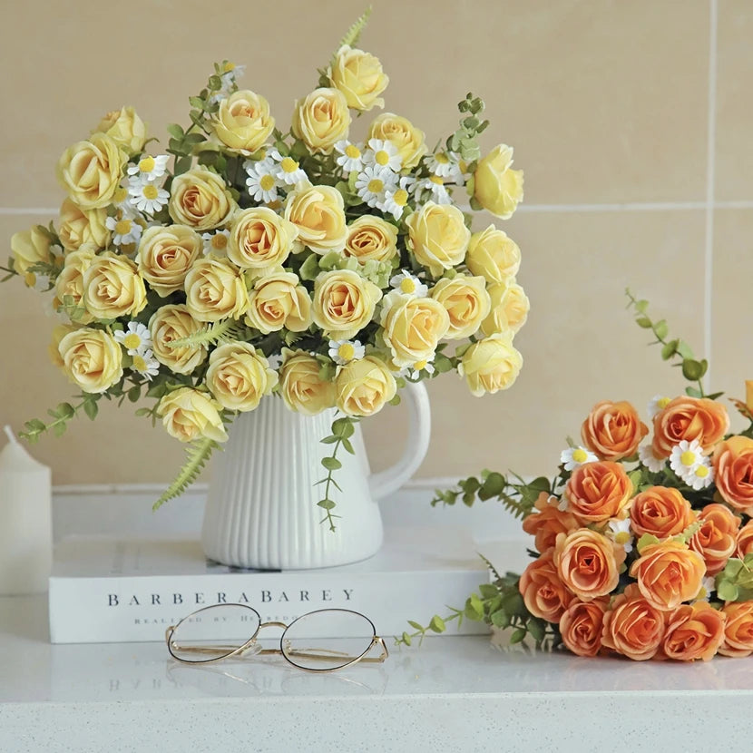 Silk Rose Artificial Flowers – Wedding & Home Décor (1/3 Pc) Artificial Silk Flowers Babs