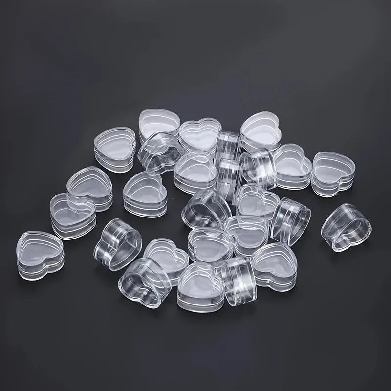 10-Piece Heart-Shaped Refillable Travel Cosmetic Jars Set Cosmetic Travel Jars Babs