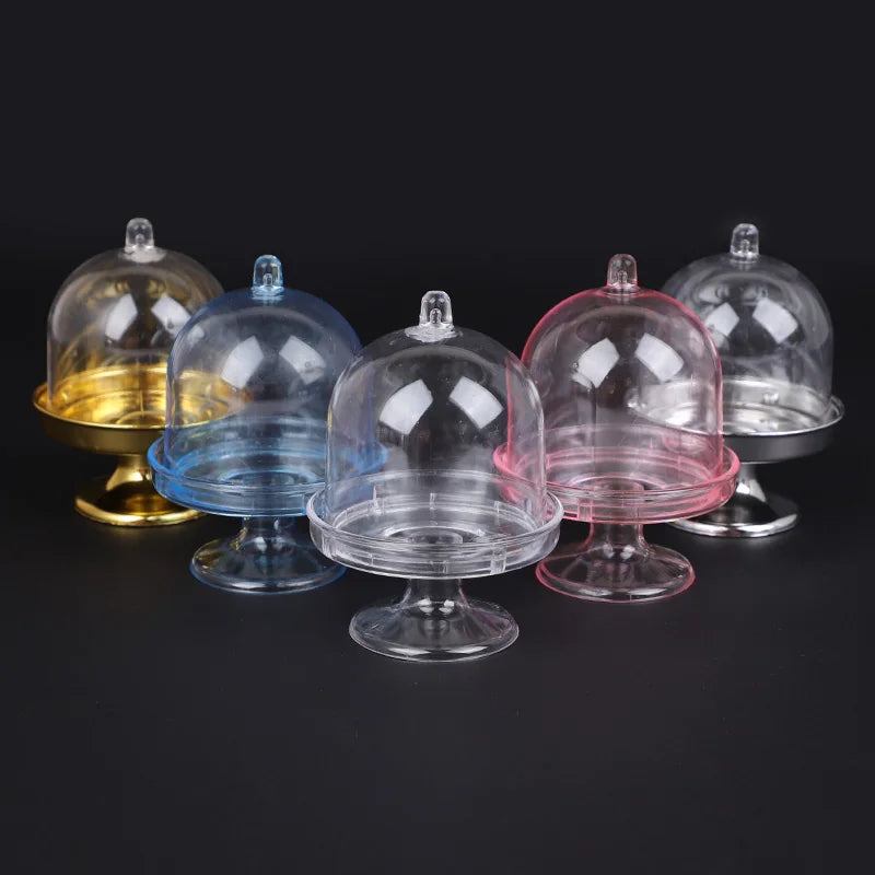 6-Pack Clear Mini Cupcake Boxes with Lids | Party Favor Trays Cupcake Favor Boxes Babs
