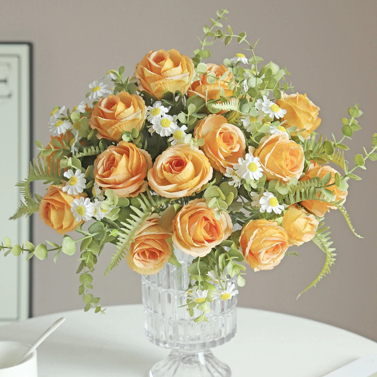 Silk Rose Artificial Flower Bouquet for Wedding & Home Decor Artificial Flower Bouquet Babs