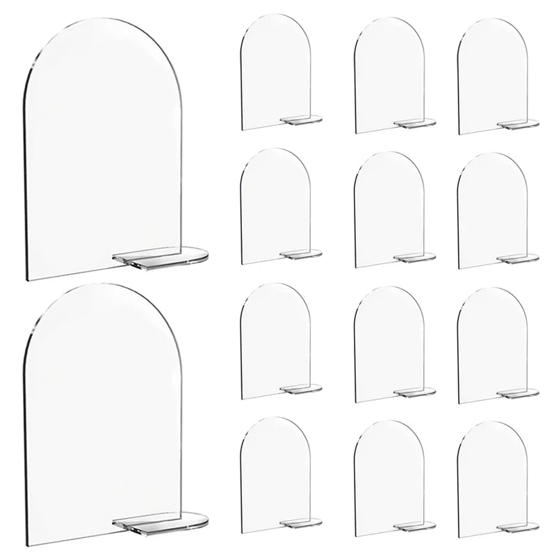 Clear Acrylic Arch Signs with Stand – DIY Wedding Place Cards Acrylic Place Card Holder Babs