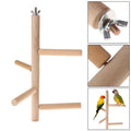 4-Layer Wood Rotating Ladder Swing Toy for Parrots & Parakeets Bird Cage Toy Babs A