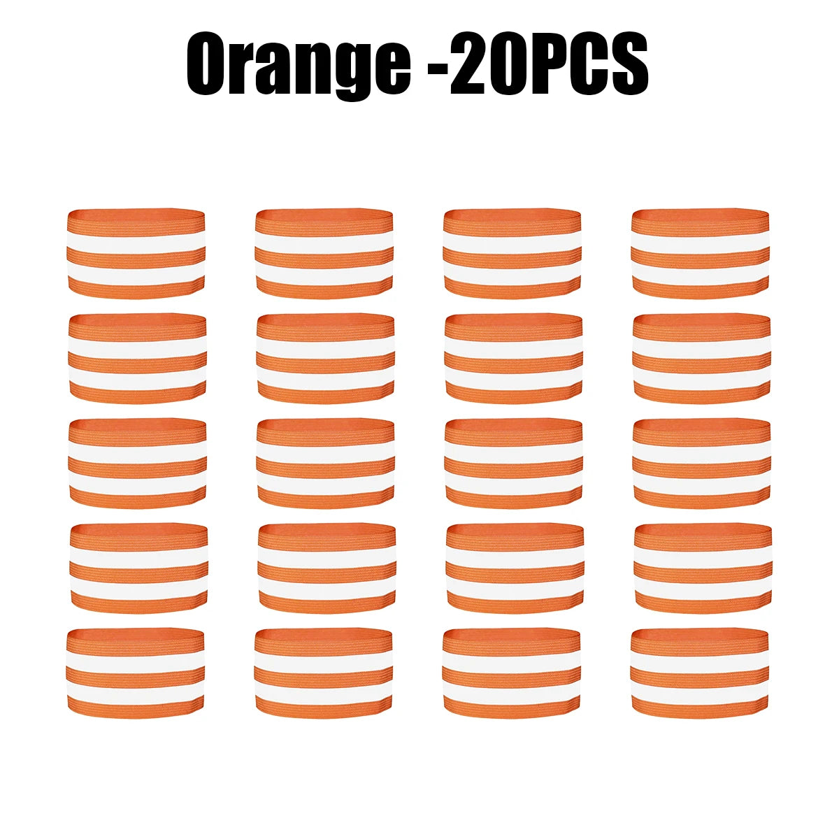Reflective Leg Bands for Cyclists & Runners | Safety Straps Reflective Safety Bands Babs Orange 20PCS