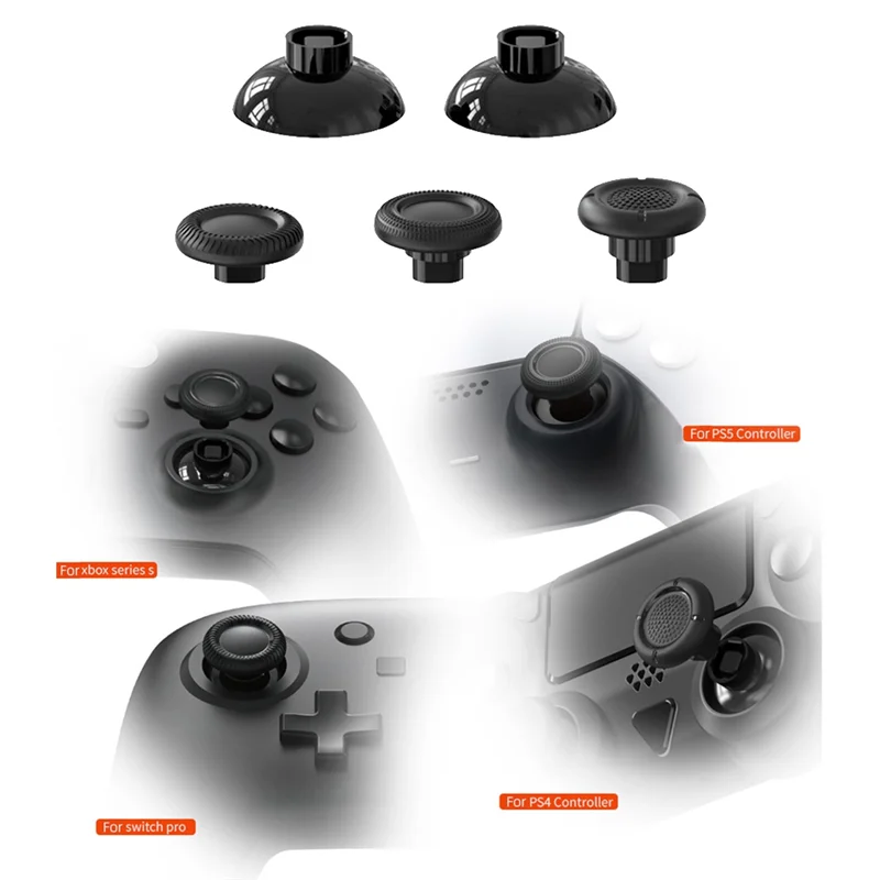PS5 PS4 Switch Pro Thumbstick Caps – 6-Pack Black Joystick Controller Thumbstick Caps Babs