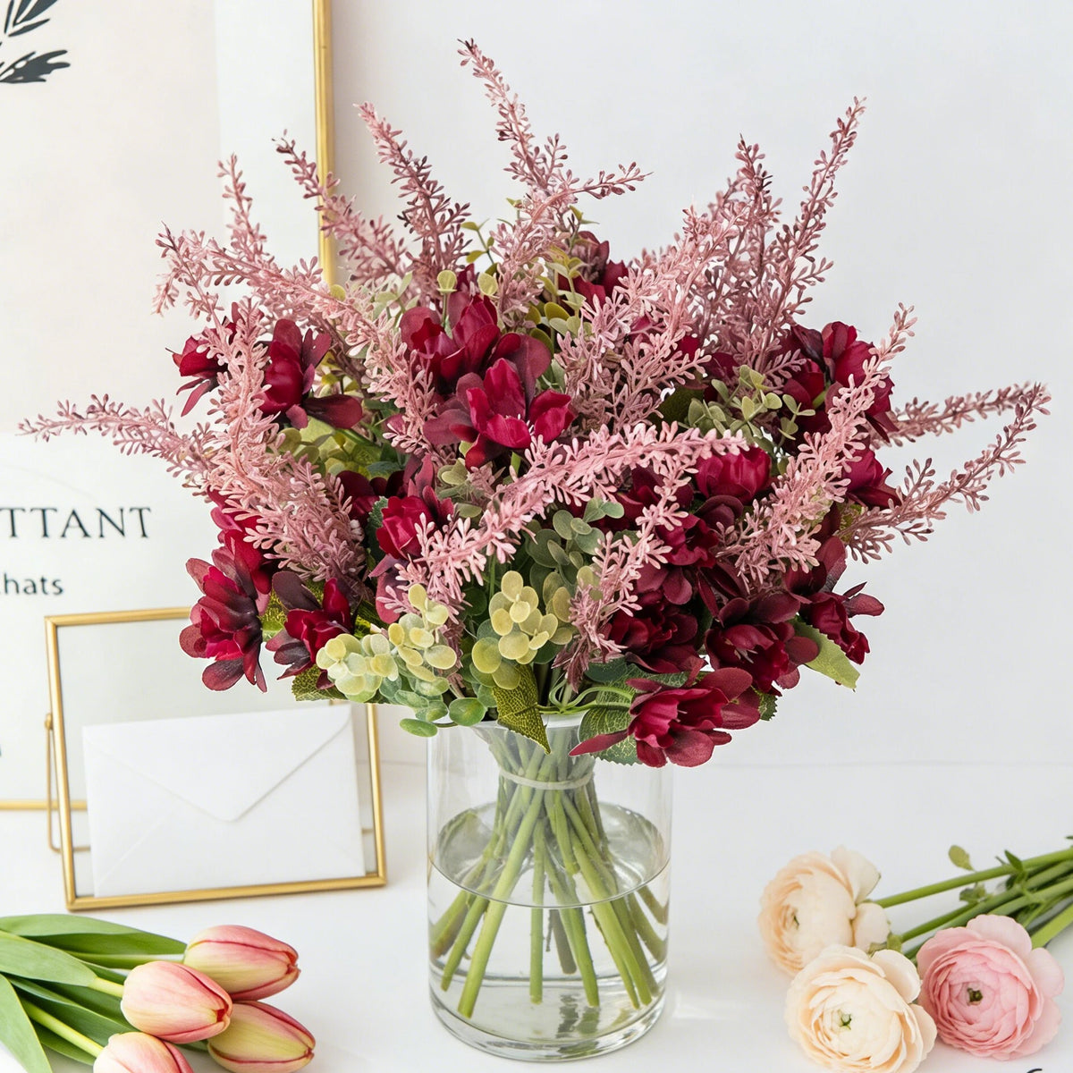 Silk Artificial Chrysanthemum Bouquet – Wedding & Home Decor Artificial Flower Bouquet Babs