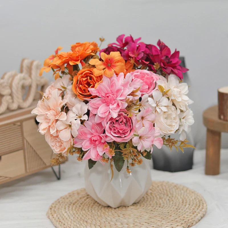 Silk Dahlia Peony Artificial Flowers – Wedding & Home Decor Artificial Silk Flowers Babs