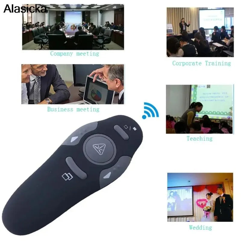 2.4GHz Wireless Presenter Remote PPT Clicker Red Laser Pointer Wireless Presenter Remote Babs