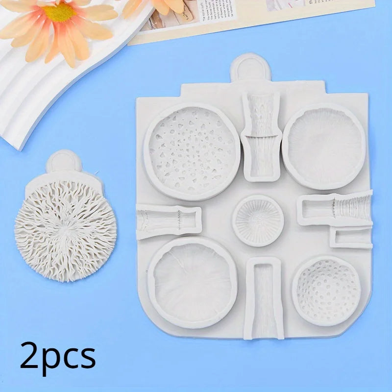 Mushroom Silicone Mold – Fondant, Chocolate, Soap & Resin Silicone Baking Mold Babs 2pcs