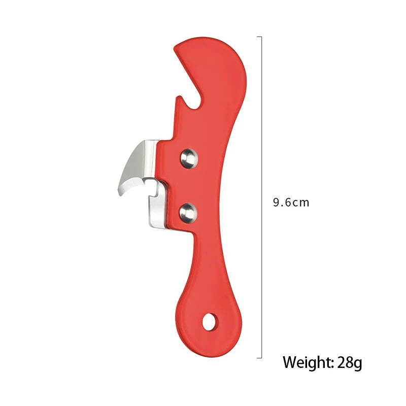 Portable Multifunction Jar & Bottle Cap Lid Opener – Stainless Steel Jar & Lid Opener Babs Red