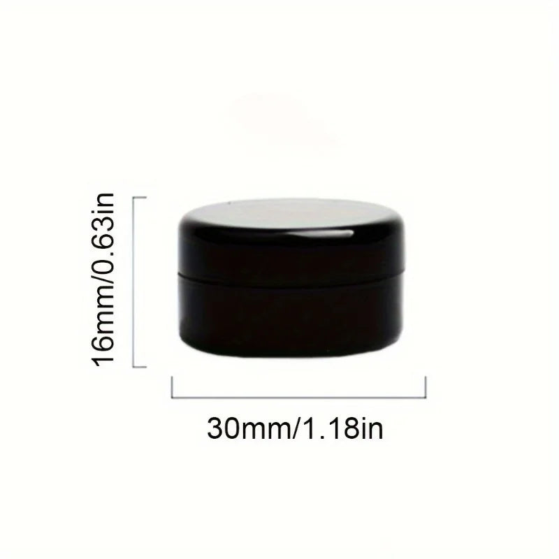 Portable Black Travel Sample Containers for Cream & Makeup Cosmetic Sample Containers Babs