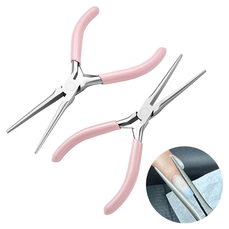 Pink Long Nose Pliers – Nail Art, Jewelry & DIY Craft Tool Nail Art Pliers Babs