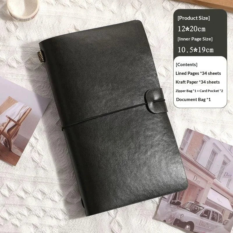 Vintage Faux Leather Refillable Notebook – Loose Leaf Journal Refillable Notebook Babs A11