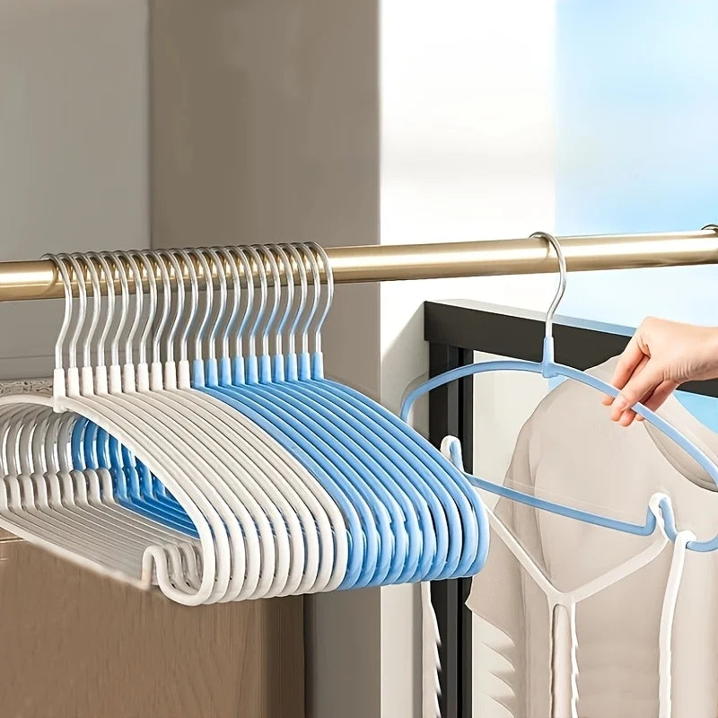 10-Pack Non-Slip Clothes Hangers – Space-Saving, No-Bump Clothes Hangers Babs