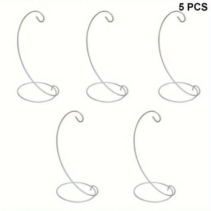 Semi-Circular Iron Hanger for Micro Landscape Hanging Bottles Decorative Iron Hanger Babs White-5pcs