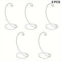 Semi-Circular Iron Hanger for Micro Landscape Hanging Bottles Decorative Iron Hanger Babs White-5pcs