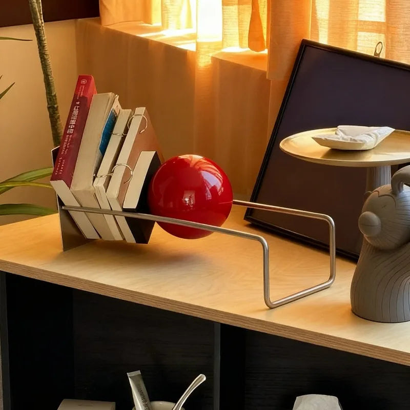 Gravity Ball Stainless Steel Book Stand | Modern Desk Bookshelf Desk Bookshelf Stand Babs