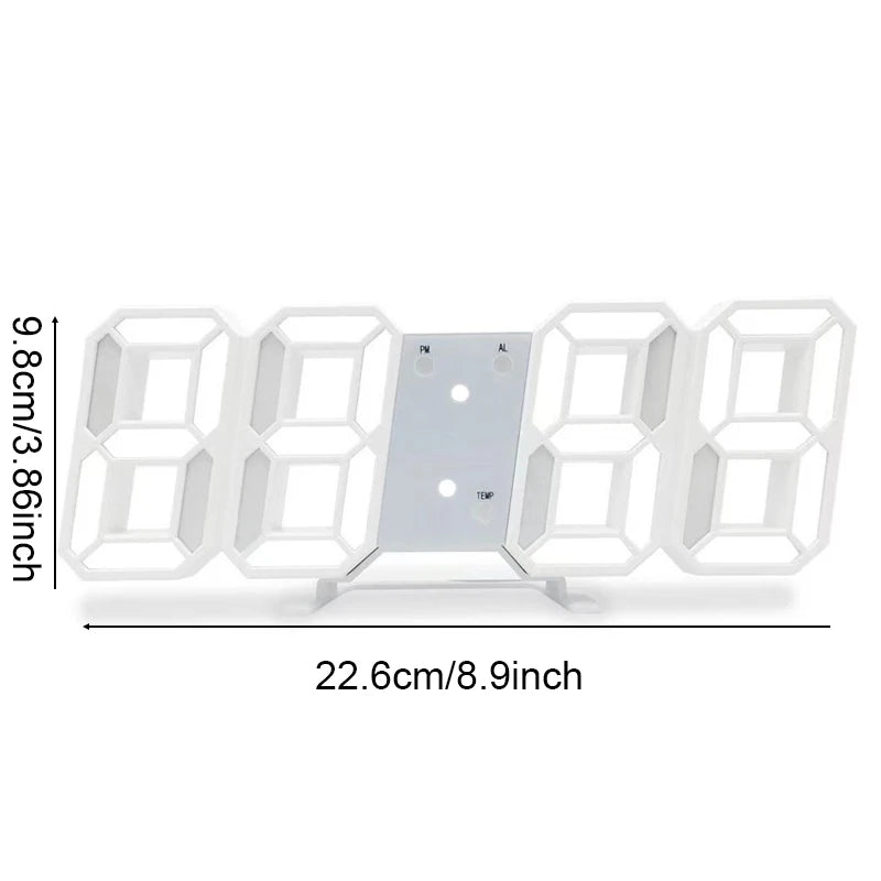 3D LED Digital Alarm Clock – Time, Date & Temperature LED Alarm Clock Babs