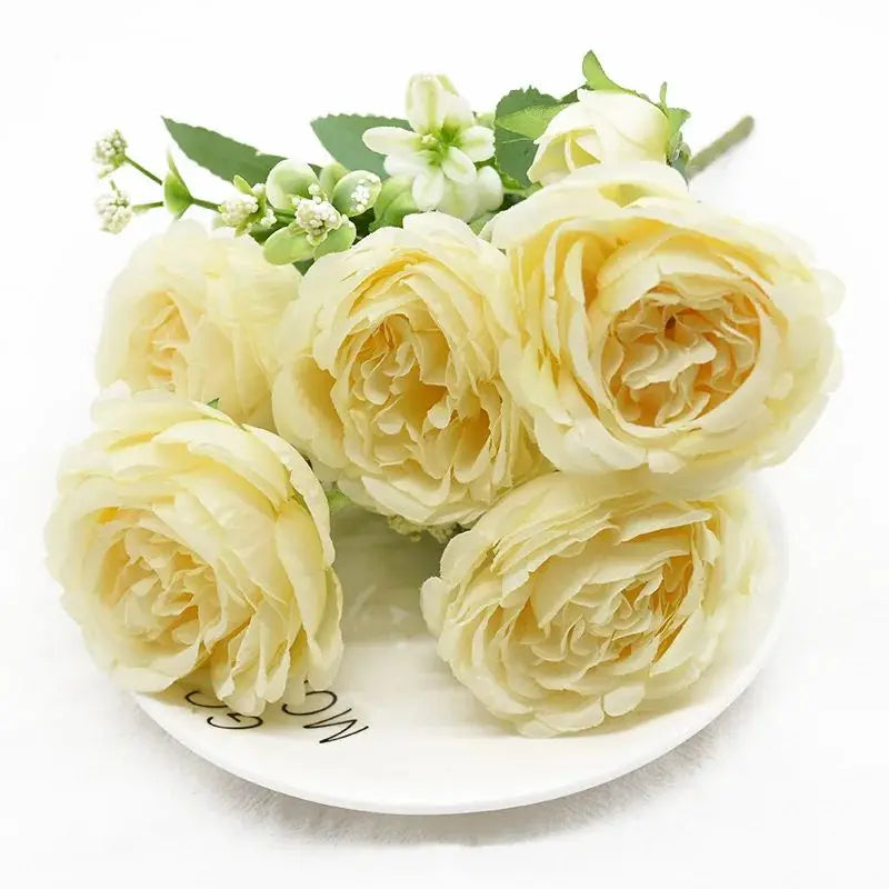 Silk Peony Rose Artificial Flowers – Wedding & Home Décor Artificial Flower Bouquet Babs color4 1pc