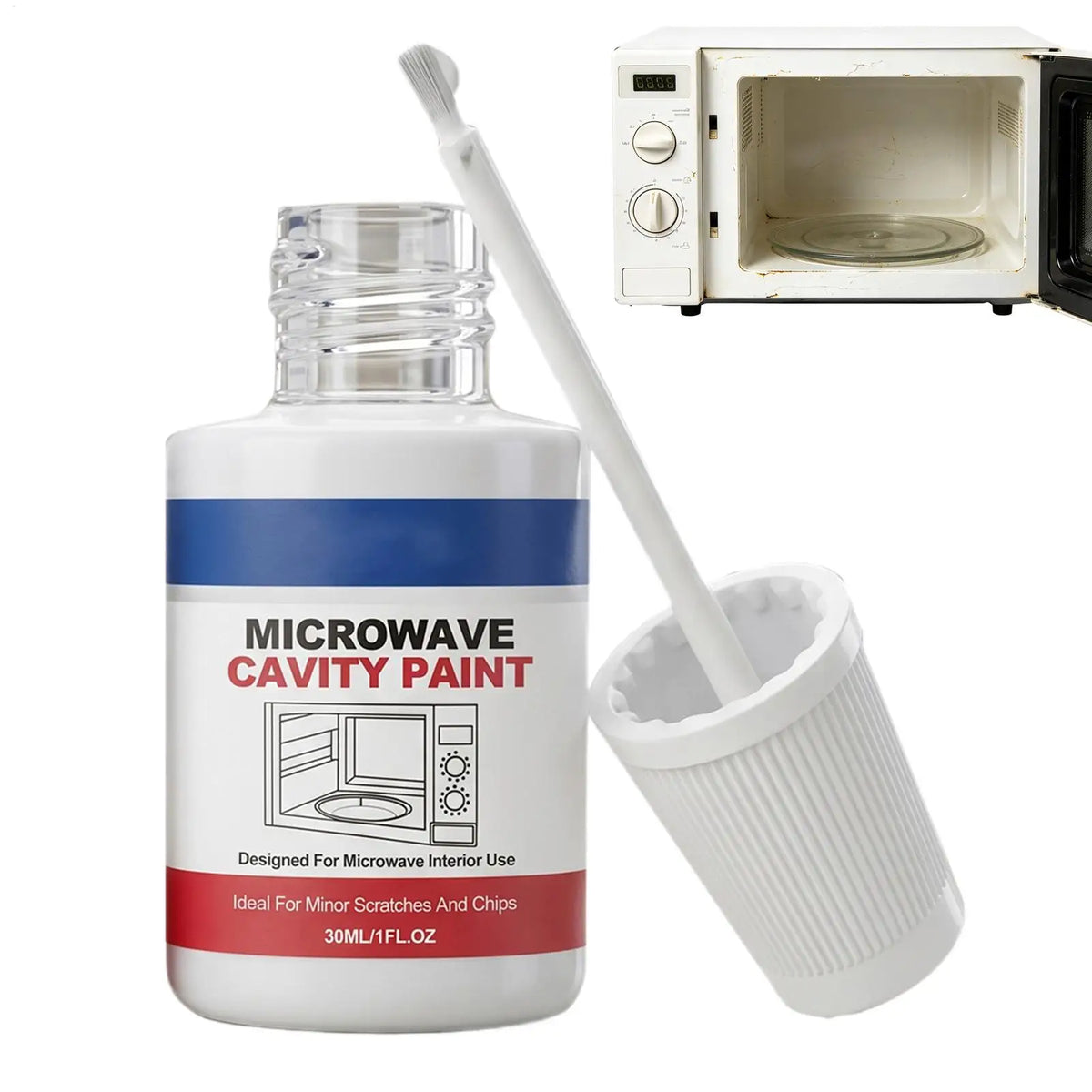 30ml Microwave Cavity Touch-Up Paint | High Gloss Repair Coating Appliance Repair Paint Babs