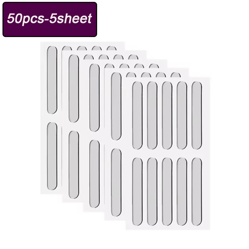 Self-Adhesive Clear Silicone Bumper Pads – Door & Cabinet Protectors Silicone Bumper Pads Babs 50pcs-5sheet