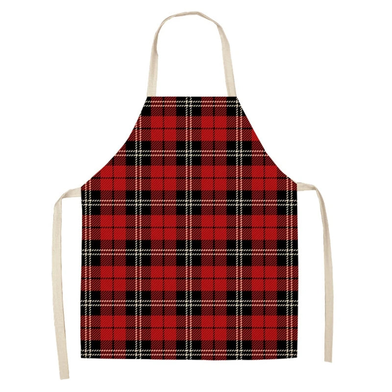 Linen Christmas Apron – Festive Kitchen Gift for the Holidays