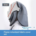 Welding Helmet Cover & Bib Set – Flame Retardant Neck Guard Welding Helmet Cover Babs Gray