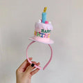 10pcs Birthday Cake Headband Crowns – Pink White Blue Party Set Party Headband Set Babs style 3