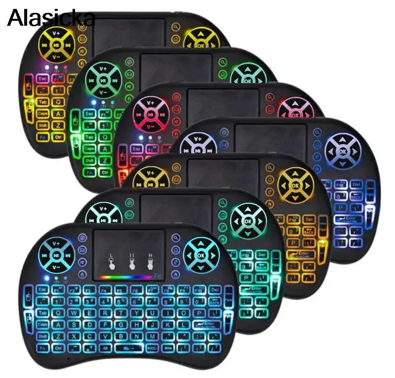 I8 Mini 2.4G Wireless Keyboard with Touchpad & RGB Backlight Wireless Mini Keyboard Babs