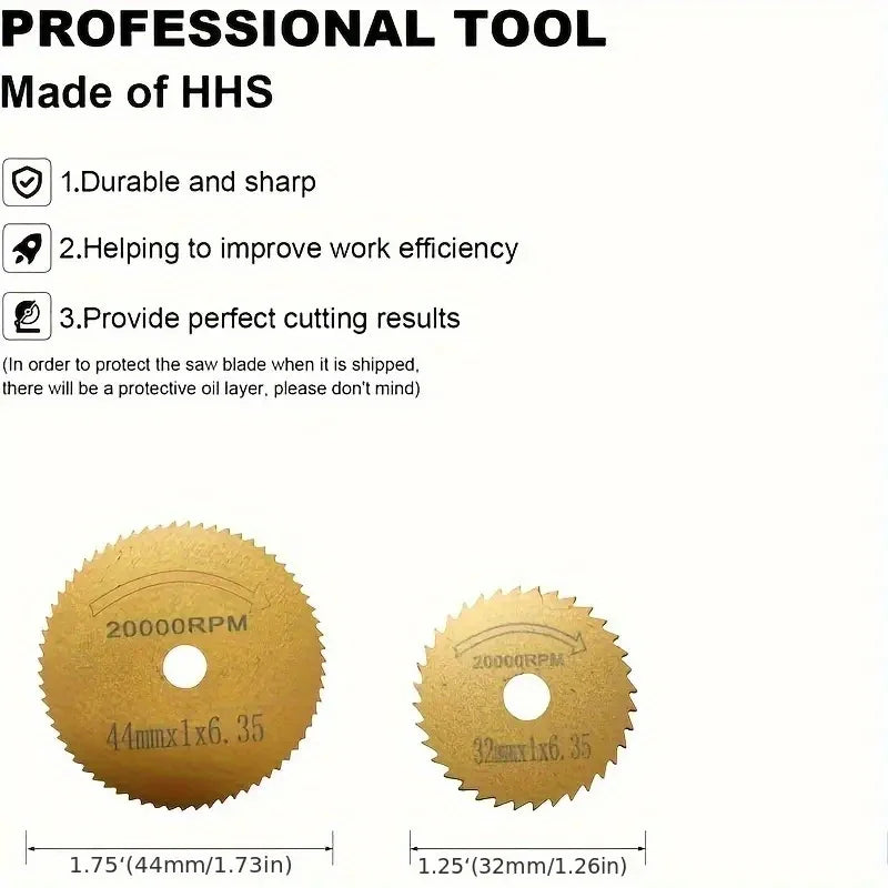 7-Piece HSS Circular Saw Blade Set with Hex Shank | Metal & Wood Circular Saw Blade Set Babs