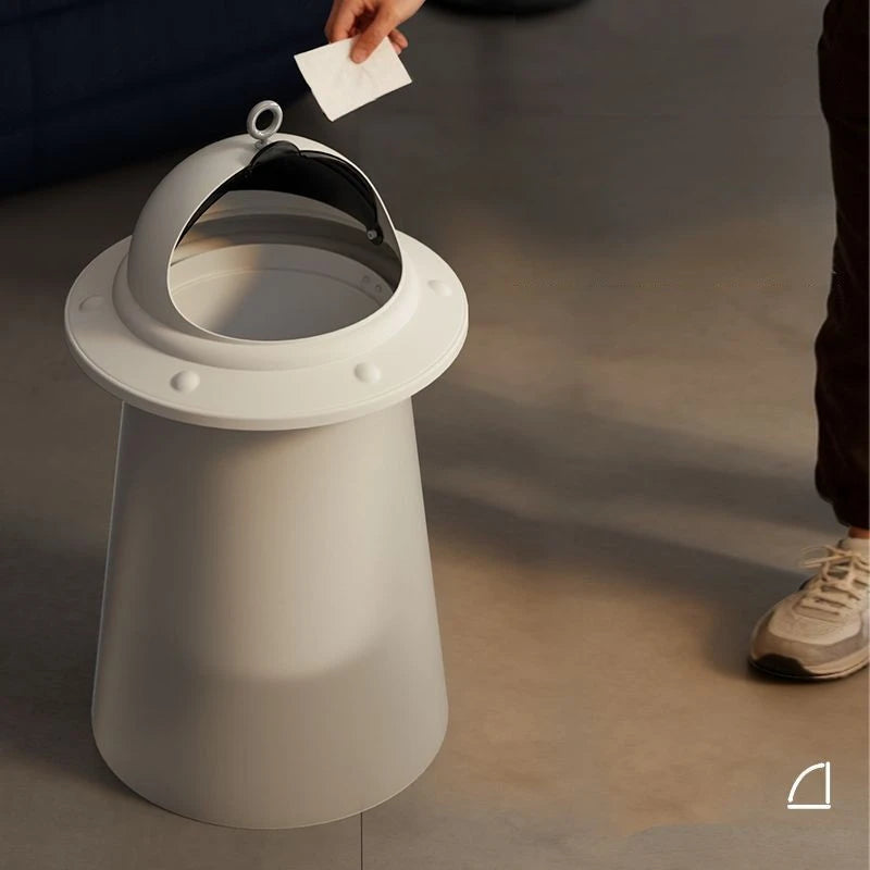 UFO Shape Trash Can with Lid – Large Capacity Home Dustbin Trash Can Babs