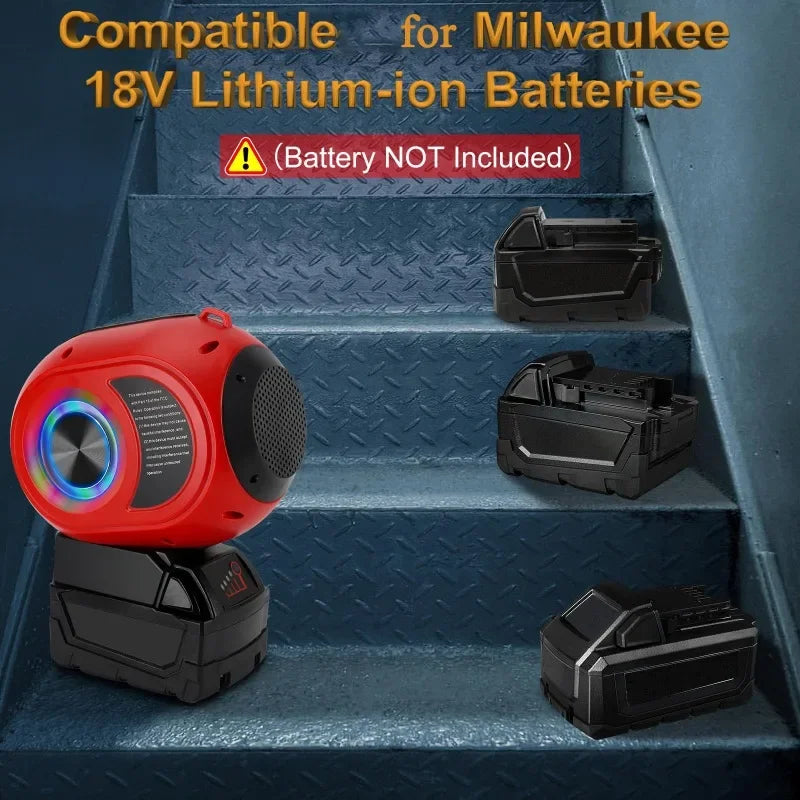 Jobsite Bluetooth Speaker – Fits Makita/DeWalt/Milwaukee 18-20V Bluetooth Jobsite Speaker Babs