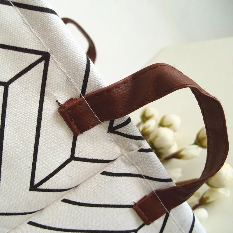 Foldable Cotton Linen Laundry Basket & Storage Bin Laundry Hamper Basket Babs