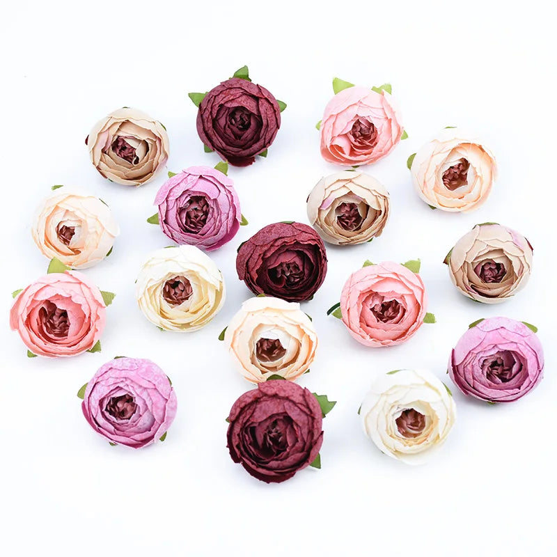 Silk Tea Rose Artificial Flowers for Wedding, Wreath & DIY Crafts Artificial Silk Flowers Babs