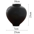 Wooden Decorative Vase – Luxury Aesthetic Flower Bottle for Home Decorative Vase Babs Black