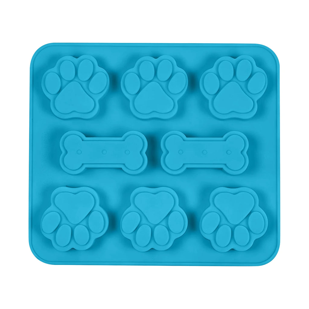 Paw Print Silicone Baking Mold – 6-Cavity Dog & Cat Treat Pan Silicone Baking Mold Babs Blue