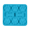 Paw Print Silicone Baking Mold – 6-Cavity Dog & Cat Treat Pan Silicone Baking Mold Babs Blue