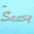 2pcs Rhinestone Patches – Sparkling DIY Crystal Clothing Stickers Rhinestone Clothing Patch Babs 2pcs