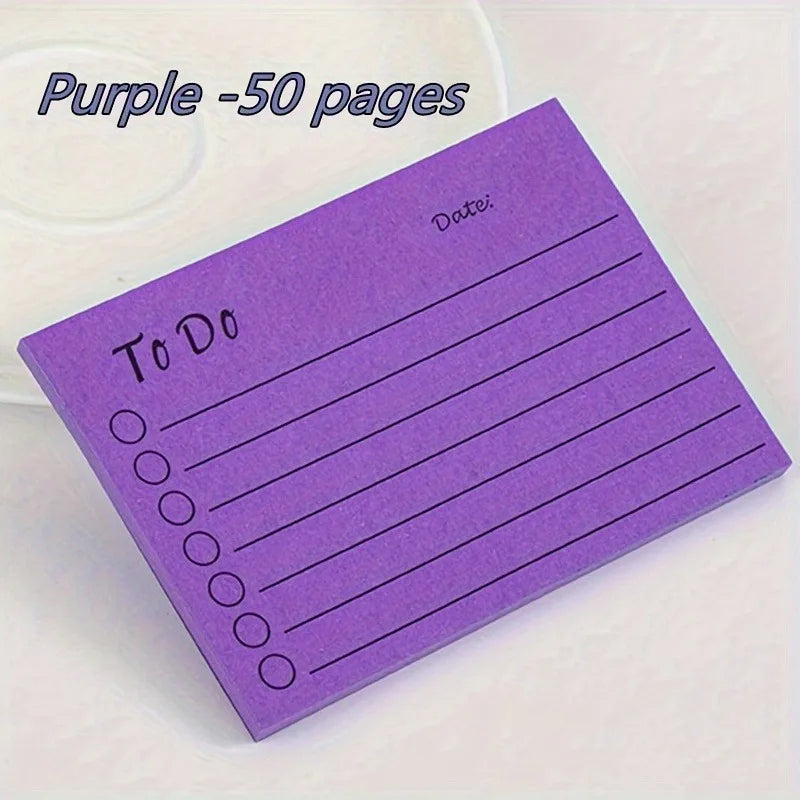 Fluorescent Sticky Notes Multi-Color Self-Adhesive Memo Notepad Sticky Notes Memo Pad Babs Purple