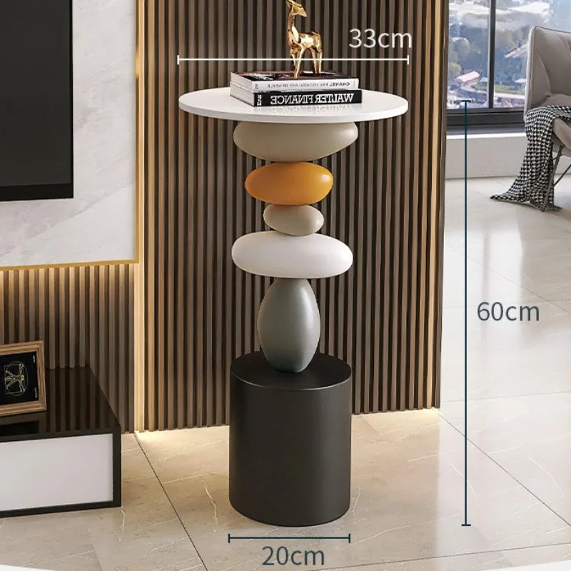 Modern Round Side Table | Minimalist Living Room & Bedroom Modern Side Table Babs 33X33X60CM