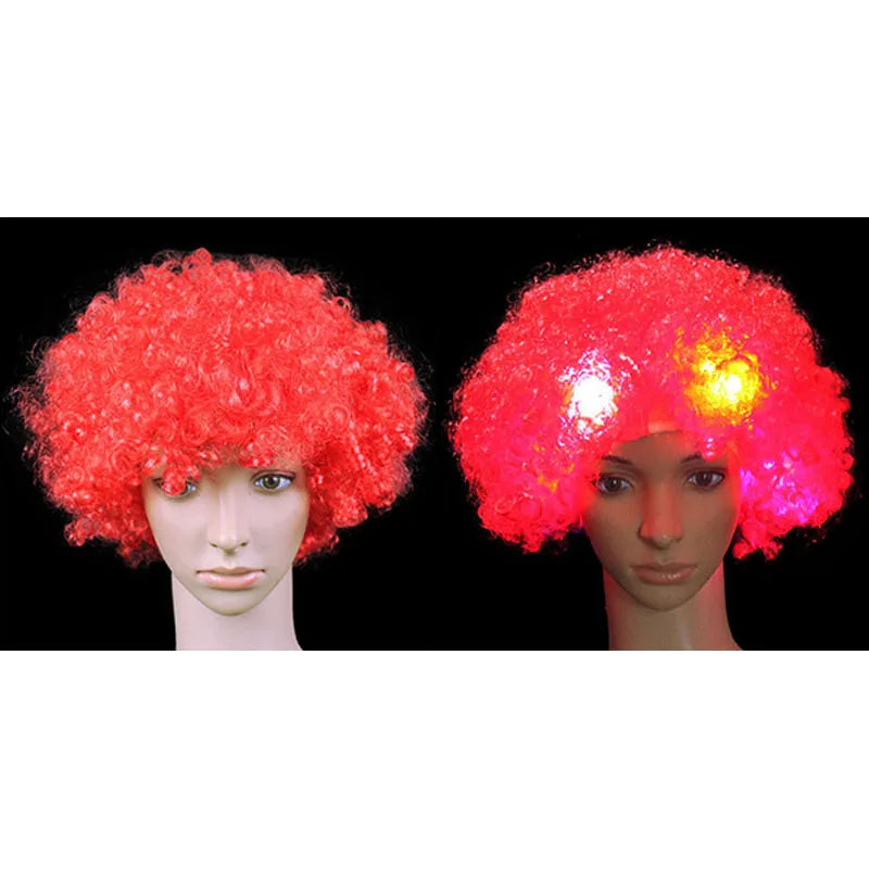 LED Light-Up Clown Headband Flashing Glow Party Accessory LED Party Headband Babs Red
