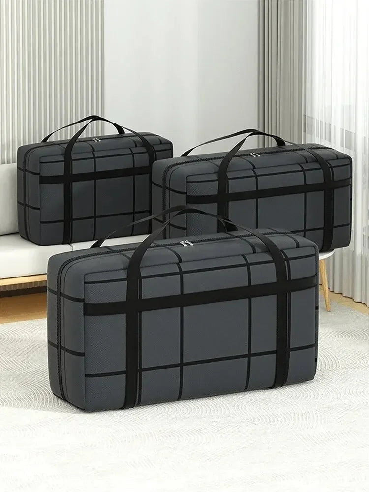 Large Foldable Oxford Duffel Bag – Double Zipper Moving Storage Foldable Storage Bag Babs