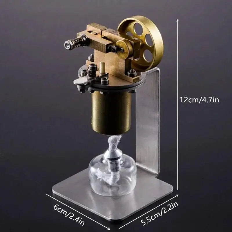Mini Brass Stirling Steam Engine Model – Science Gift for Men Steam Engine Model Babs