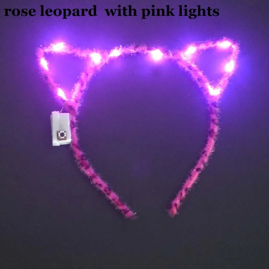 LED Flashing Cat & Fox Ears Headband – Glowing Party Hair Hoop LED Party Headband Babs 26