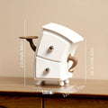 Desktop Storage Box with Round Door & Golden Knob | Organizer Desktop Storage Box Babs Storage box